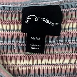 Art Class Multi-colored Smocked Shirt